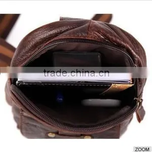 Wholesale Drop Shipping Vintage 100% Genuine Leather Cowhide Men Chest Bag Small Shoulder Cross Body Messenger Bag Bags For Men thumbnail-5