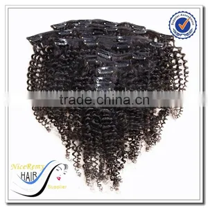 Wholesale Clip in Hair Extension Deep Wave Virgin Indian Hair Clip in Hair Extensions for Black Women thumbnail-5