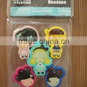 2015 New 5pcs Shaped Girl Erasers thumbnail-1