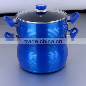 12pc ALUMINUM COUSCOUS POT SET WITH METALLIC PAINTING HANDLE(WNCM002) thumbnail-2