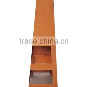 Outdoor Steel Fireplace Chimney With Rust Color thumbnail-2