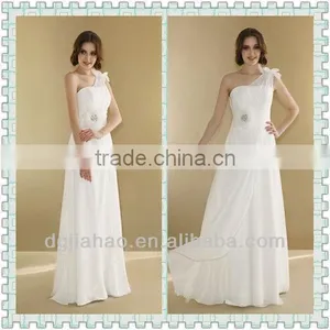 Chiffon A Line One Shoulder Wedding Dress 2013 thumbnail-1
