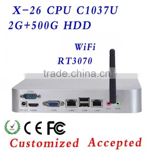 Low Price and Best Quality X-26 Intel C1037U Desktop Computer Network Thin Client 2gb Ram 500gb Ssd Support Wireless thumbnail-1