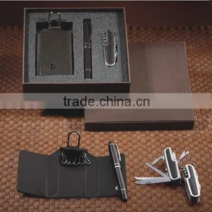 Promotion Gift Item 3 in 1 Business Gift Set With Pen,keychain Bag, Knife thumbnail-1
