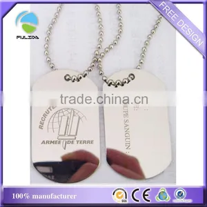 Custom Metal Zinc Alloy Brass Dog Tag Keychain With 80cm Chain thumbnail-2