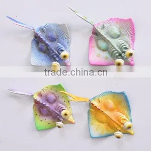5 Inch Pearl Powder Surface Butterfish Decoration Plastic Fridge Magnet thumbnail-1
