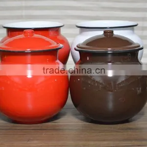 Pantone Color Enamel Cooking Pot, Flower Pot,tea Pot thumbnail-6