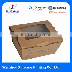 Custom Food Packaging Kraft Salad Box With Window for Take Away thumbnail-4