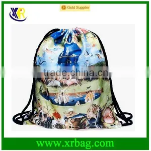 Women Mochila Man Gym Bags Travel Backpack The Garden of Earthly Delights Printing Drawstring Shoe Bag thumbnail-1