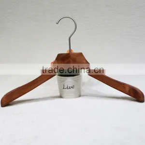 Antique Solid Wooden Coat Hanger With Square Bar thumbnail-1