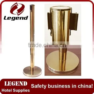 Belt Post Stanchion Crowd Control Barrier Gold Stanchion thumbnail-1