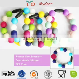 Wholesale Silicone Bead Baby Holder Chain Baby Pacifier Chain thumbnail-5
