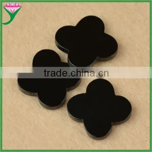 Cheap Buyers of Four Leaf Clover Natural Black Agate Semi Precious Stones thumbnail-2