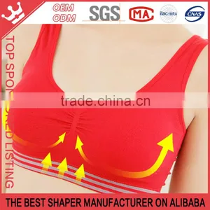 Wholesale Sports Bra for Ladies Latest Design Black Red Color W114 thumbnail-2