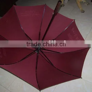 2015 Red Double Fluted Ribs Wholesale Golf Umbrella thumbnail-1