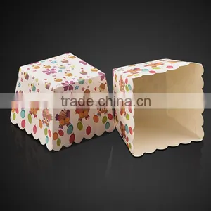 XFB18 BAKEST New Small Square Lovely Pattern Muffin Cake Paper Cup DIY Baking Tools thumbnail-4