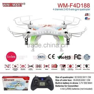 2.4G 4ch 6 Axis rc Airplane Drone Quadcopter With Led Light Factory Price thumbnail-1