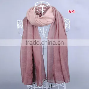 Hot Ombre Viscose Women Shawl Scarf Voile Scarves 180*90 Pashmina Shawls Muslim Hijab thumbnail-5