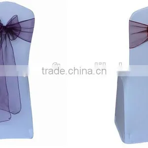 Colorful Organza Spandex Chair Sashes for Wedding Party Hotel Wholesale Supplier's Choice thumbnail-1