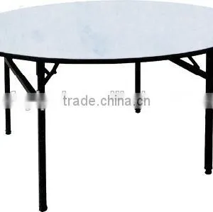 White Restaurant Table Pvc Round Folding Table YT15 thumbnail-1