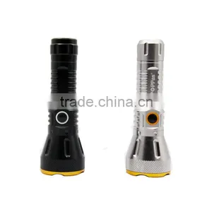 POPPAS F38 10W T6 LED 18650 Battery Bright Most Powerful Aluminium Rechargeable LED Flashlight Torch thumbnail-5