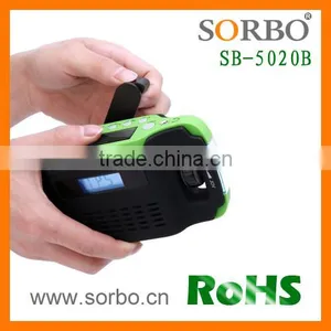 SORBO Energy Saving Solar Charge Radio With Hand Crank Portable Flashlight Radio thumbnail-3