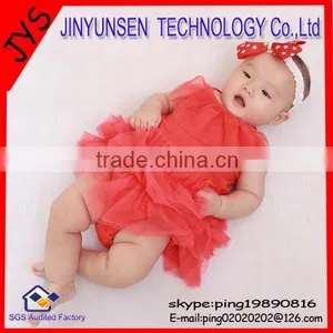 Red 100% Cotton Plain Baby Romper thumbnail-1