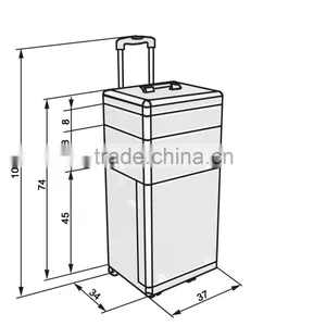 2016 Wholesale Large Capacity Aluminum Trolly Case for Salon Quality Choice thumbnail-5