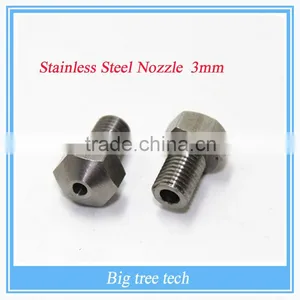 Extruder Nozzle 3mm Stainless Steel Nozzle Cleaning Machine Nozzle Spout for 3D Printer thumbnail-1
