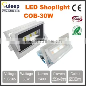 20W-30W-40W-50W LED Squaredownlight, LED Retangle Downlight, Led Shoplight,ceiling Downlight With Frosted Glass/anti-dazzle pc thumbnail-3