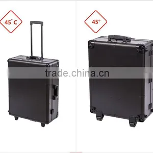 China Supplier Black Aluminum Nail Polish Trolley Case and Rolling Nail Organizer Case thumbnail-3