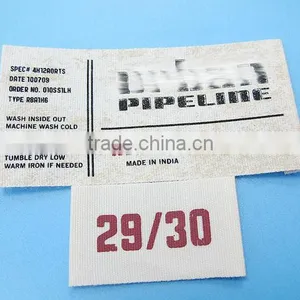 Custom Screen Print Cotton Clothing Label in Canvas thumbnail-1