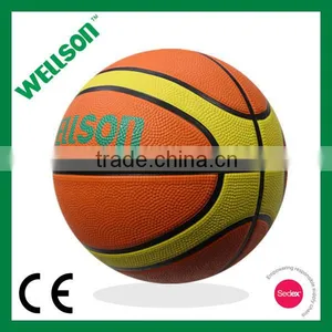 Indoor and Outdoor 12 Panels Promotional Rubber Basketball thumbnail-1