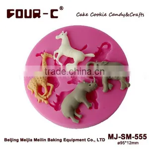Jungle Animals Silicone Gumpaste Mold,shape Fondant Mold thumbnail-1
