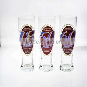 Handmade Beer Glass With Age Decal ,birthday Party Glass thumbnail-1