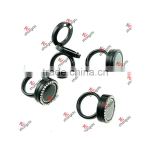 Alloy Love Black Rhinestone Lockets Rings for Friendship Gifts (BRG51204) thumbnail-1