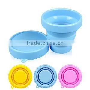 BPA-Free Dishwasher Safe Folding Collapsible Silicone Travel Camping Cup thumbnail-1