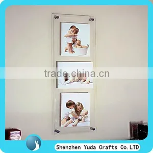 3 or More Picture Clear Acrylic Photo Frame Wall Mulitiple Pictures Wall Mounted Picture Photo Frame With Screws Wholesale thumbnail-1
