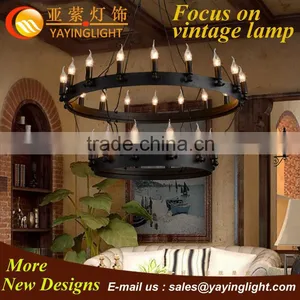 Luxurous Dazzling Metal Wrought Iron Pendant, Hotel Hall Lobby Luxurious Household Pendant,two Levels Edison Chandelier Lamp thumbnail-1