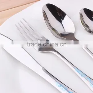 High Grade Gold Plated Stainless Steel Flatware Set Wholesale Gold Knife Fork Set KX-S148 thumbnail-3