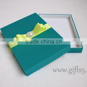 Decorative Blue Wedding Invitation Card Box thumbnail-1