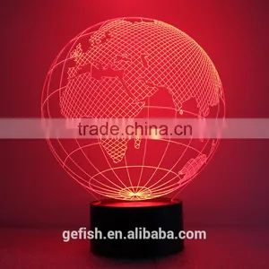 Cheap 3D Acrylic Table Earth Lamp Christmas Gift thumbnail-2