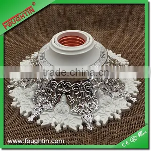 E27/B22 Plastic Lampholder Big Base Flower Type E27 Electric Lamp Holder thumbnail-3