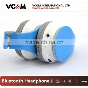 VCOM Built-in Microphone Wireless Head Phones With SD Card From China Factory thumbnail-1