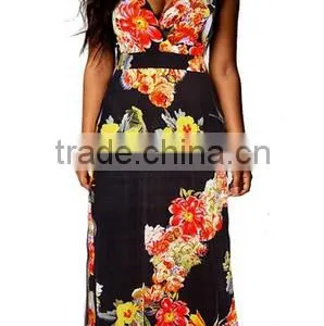 Vintage Women Summer Boho Floral Long Casual Party Plus Size Maxi Dress thumbnail-2