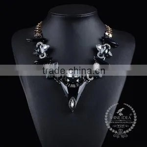 High Quality Vintage Rhinestone Chunky Statement Necklace Tin Alloy Fashion Women Pendant Necklace 6390119 thumbnail-1