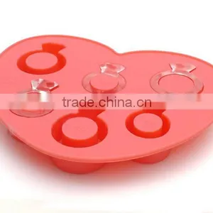 For Valentine's Day Special Design Wedding Propose Used Love Silicone Wedding Ring Ice Tray thumbnail-1