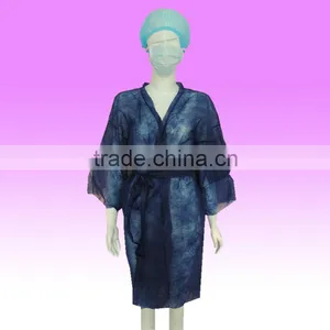 Three-quarter Sleeve Navy Disposable Kimonos Non Woven Robes thumbnail-1