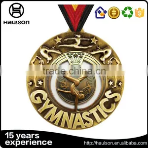 Personalized Custom Hollow Out Casting Embossed Iron Zinc Alloy Antique Gold Brass Plated Football WW2 Sport Medal With Ribbon thumbnail-4