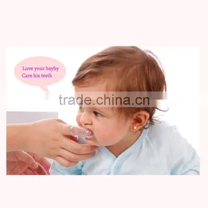 100% Food Grade Silicone Soft Baby Finger Teether Training Toothbrush Toddler Infant Massager thumbnail-2